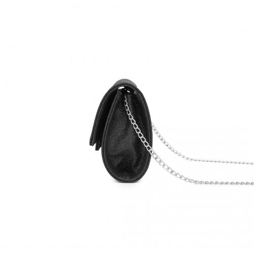 Miss Lulu CLM2461 black clutch bag – rear view