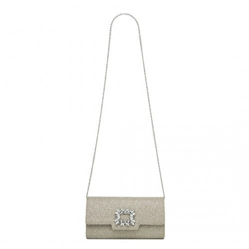 Miss Lulu CLM2461 gold clutch bag – detail view 6