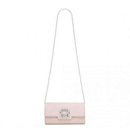 Miss Lulu CLM2461 pink clutch bag – rear view
