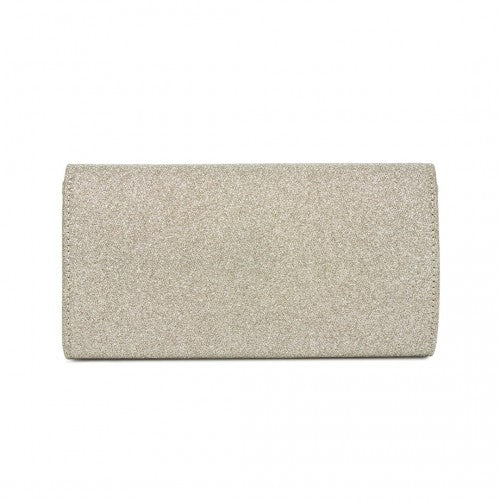 Miss Lulu CLM2461 gold clutch bag – detail view 4
