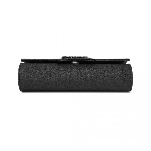 Miss Lulu CLM2461 black clutch bag – detail view 5