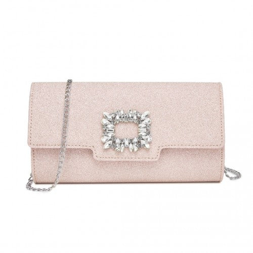 Miss Lulu CLM2461 pink clutch bag – detail view 10