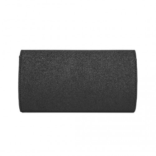 Miss Lulu CLM2461 black clutch bag – detail view 4