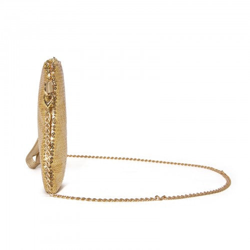 CLS2512 - Glam Sparkle Sequin Evening Clutch-Sleek, Shimmering Wristlet & Crossbody - Gold