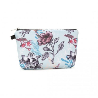 COM2443 - Miss Lulu Multi-Functional Charming Print Cosmetic Bag & Storage Bag for Travel and Everyday Use - Red And Blue