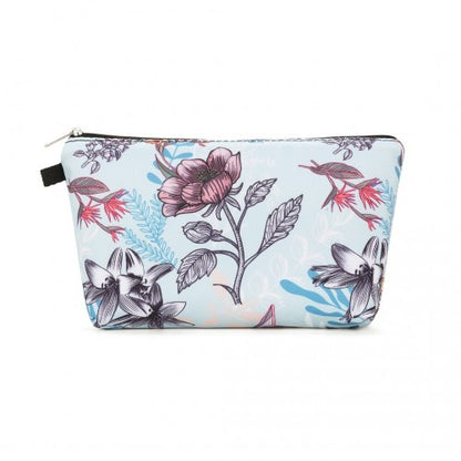 COM2443 - Miss Lulu Multi-Functional Charming Print Cosmetic Bag & Storage Bag for Travel and Everyday Use - Red And Blue
