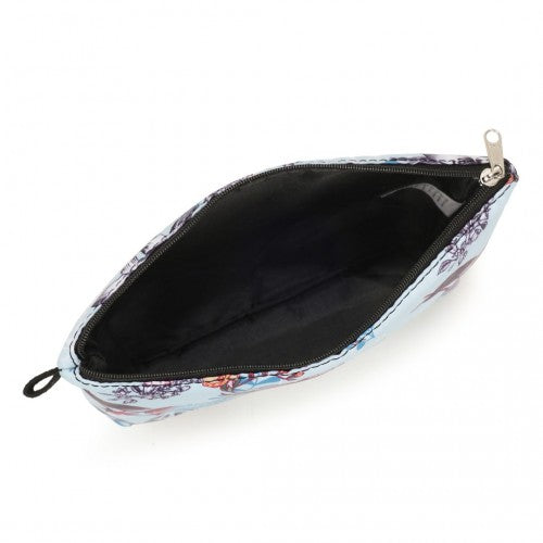 COM2443 - Miss Lulu Multi-Functional Charming Print Cosmetic Bag & Storage Bag for Travel and Everyday Use - Red And Blue