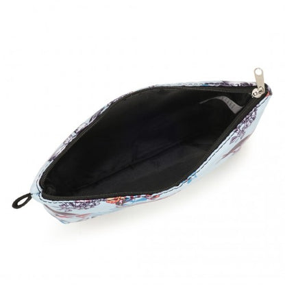COM2443 - Miss Lulu Multi-Functional Charming Print Cosmetic Bag & Storage Bag for Travel and Everyday Use - Red And Blue