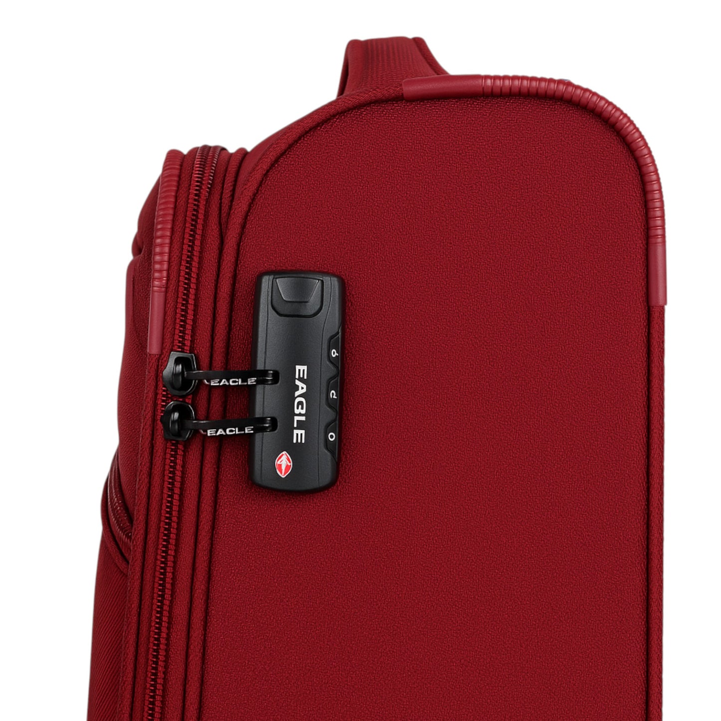 Eagle Super Lightweight 4 Wheels Spinner Soft Shell Expandable Luggage Burgundy