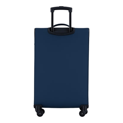 Eagle Super Lightweight 4 Wheels Spinner Soft Shell Expandable Luggage Navy