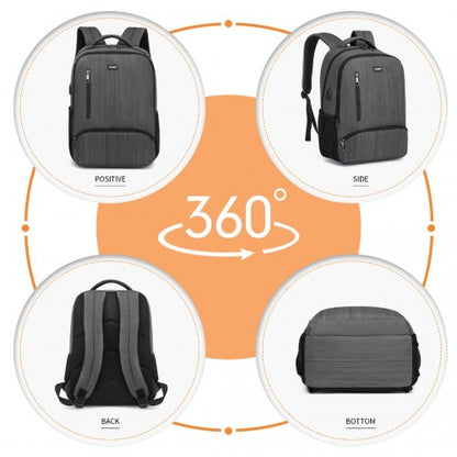 E1978 - Kono Multi Compartment Backpack with USB Connectivity