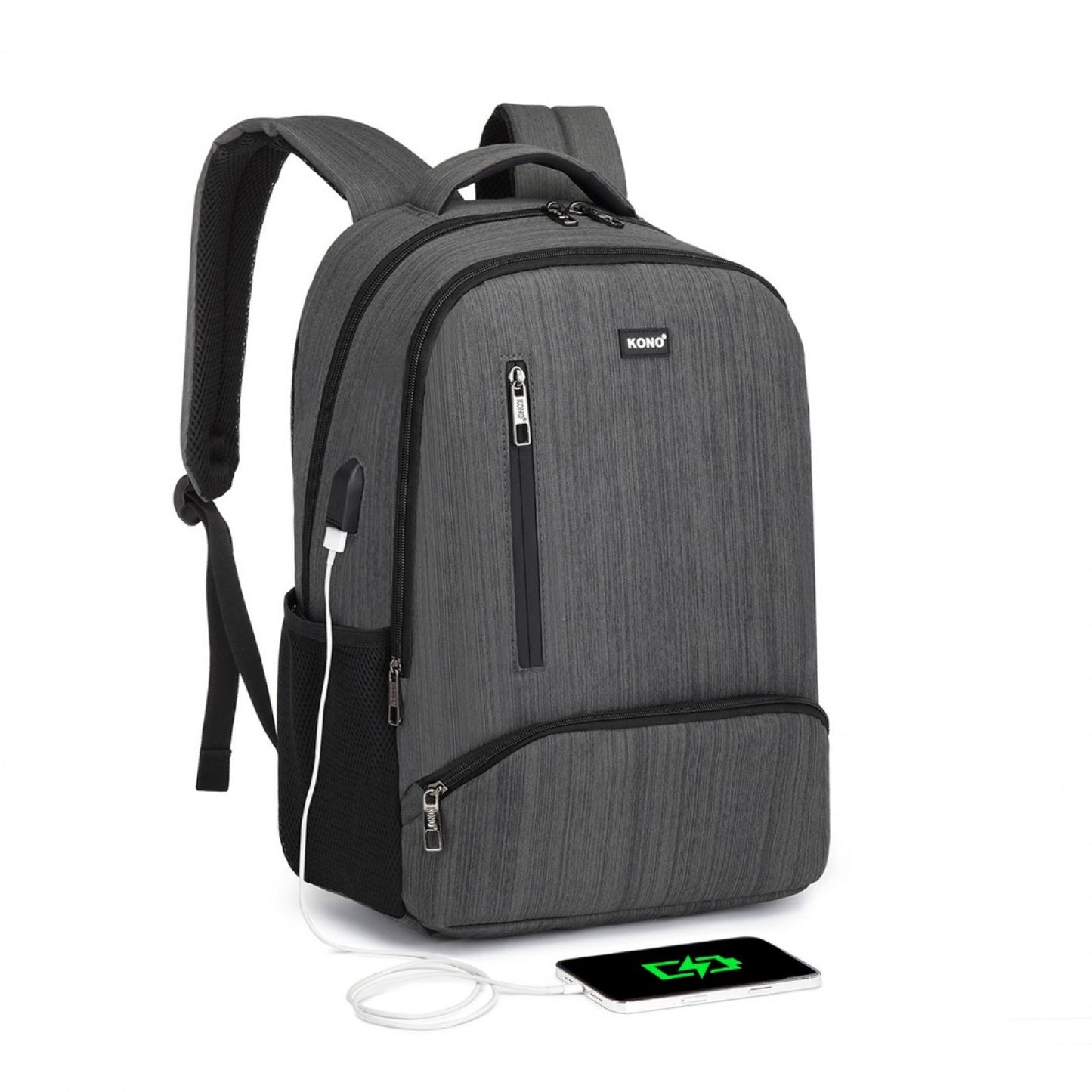 Kono E1978 grey backpack – front view