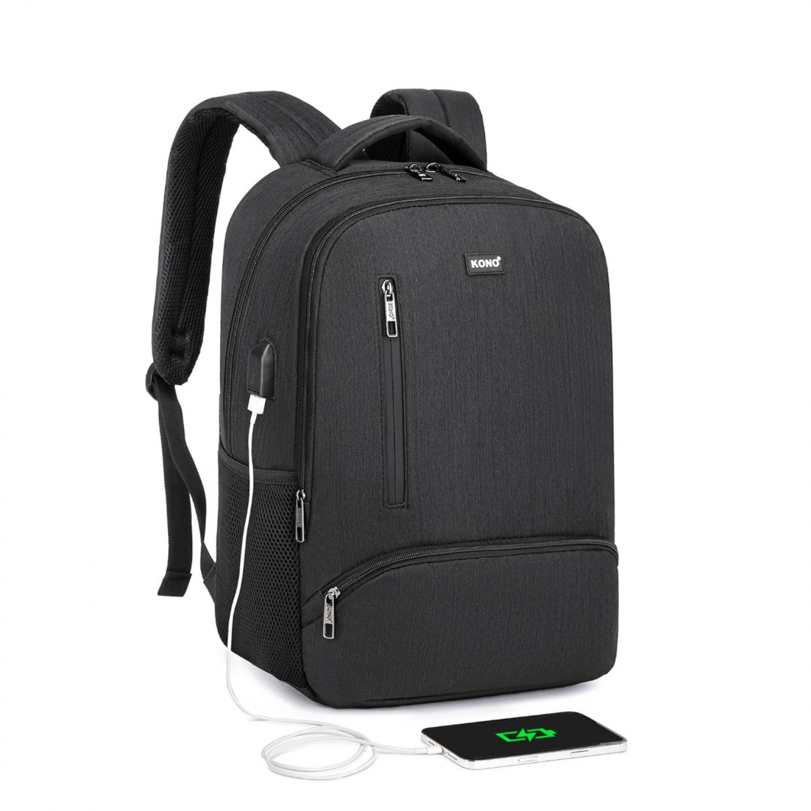 Kono E1978 black backpack – front view