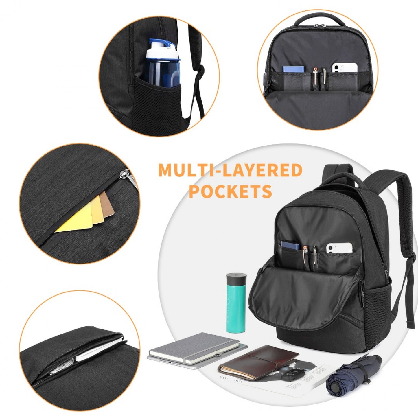 Kono E1978 black backpack – detail view 7