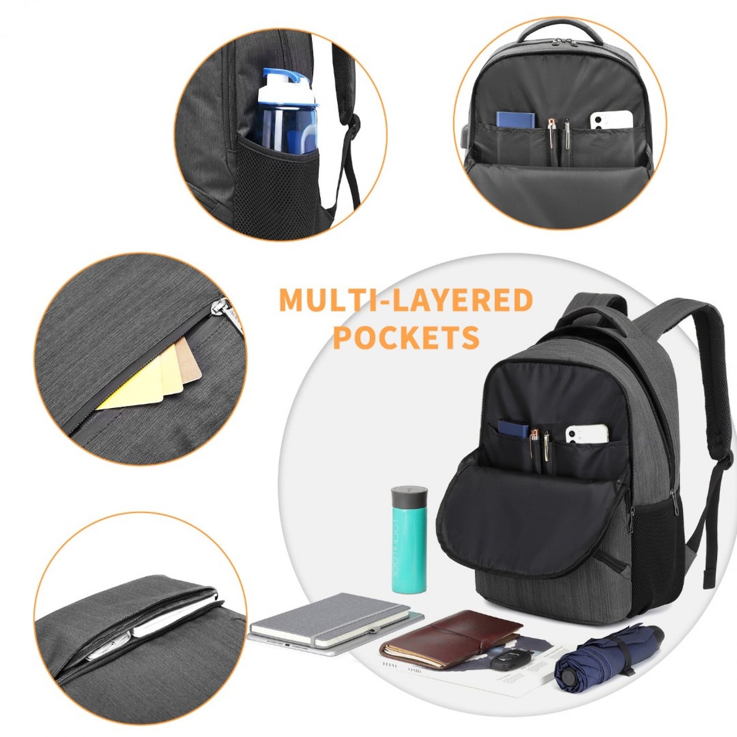 Kono E1978 grey backpack – detail view 7