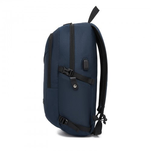 E6715 - Kono Business Laptop Backpack with USB Charging Port - Dark Blue