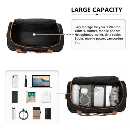 Kono EA2321 black and brown handbag – detail view 5