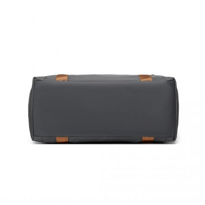Kono EA2402 grey and brown duffle bag – detail view 4