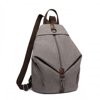 EB2044 - Kono Fashion Anti-Theft Canvas Backpack - Grey