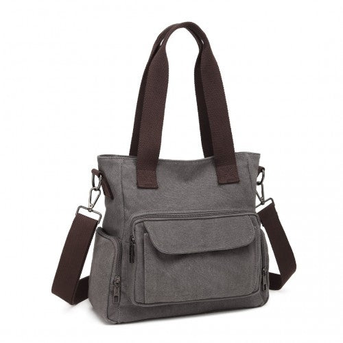 Kono EB2125 grey crossbody bag – front view