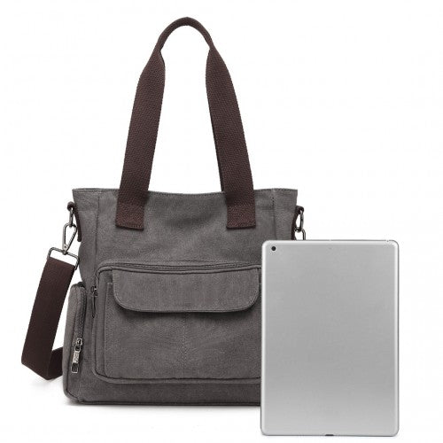 Kono EB2125 grey crossbody bag – rear view