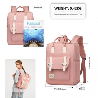 Kono EB2211 pink backpack – detail view 6