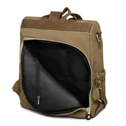 Kono EH2107 khaki backpack – detail view 9