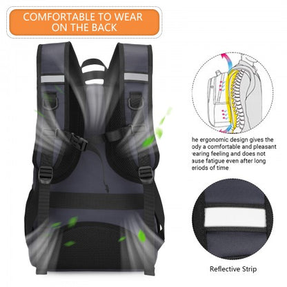 EM2130 - Kono Functional Travel Backpack With USB Charging Port - Navy