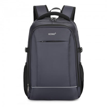 EM2130 - Kono Functional Travel Backpack With USB Charging Port - Navy