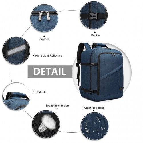 Kono EM2231M navy backpack – detail view 8