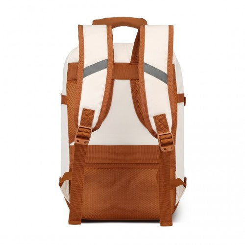 Kono EM2365 beige and brown backpack – detail view 12