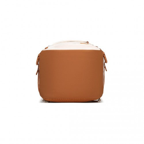 Kono EM2365 beige and brown backpack – detail view 10
