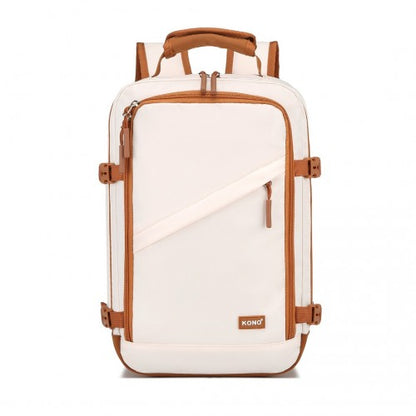 Kono EM2365 beige and brown backpack – detail view 9