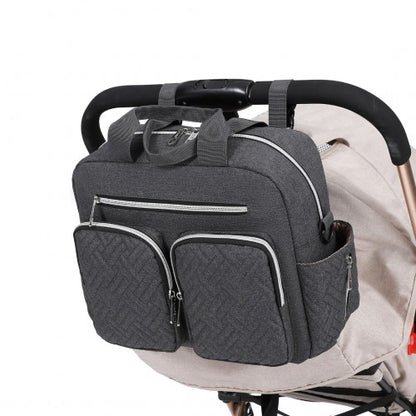 EQ2248 - Kono Durable And Functional Changing Tote Bag - Dark Grey