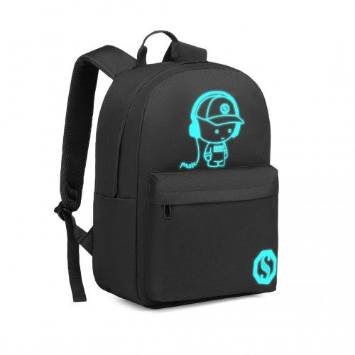 EQ2360 - Kono Durable Polyester Glow-in-the-Dark School Backpack