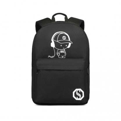 EQ2360 - Kono Durable Polyester Glow-in-the-Dark School Backpack