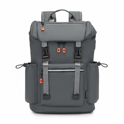 EQ2404 - Kono Advanced Leisure Backpack with Reflective Safety Features USB Charging and Dedicated Laptop Sleeve - Grey