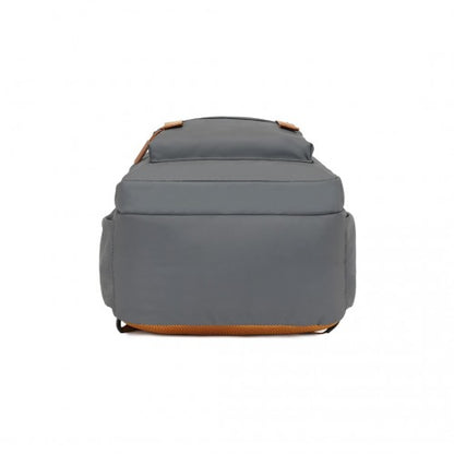 Kono EQ2416 grey and brown backpack – detail view 5
