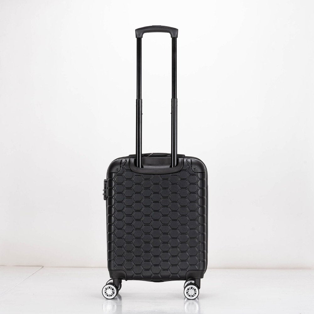 EAGLE Hexagon ABS Hard Shell 4 Wheels Black - Easy Luggage
