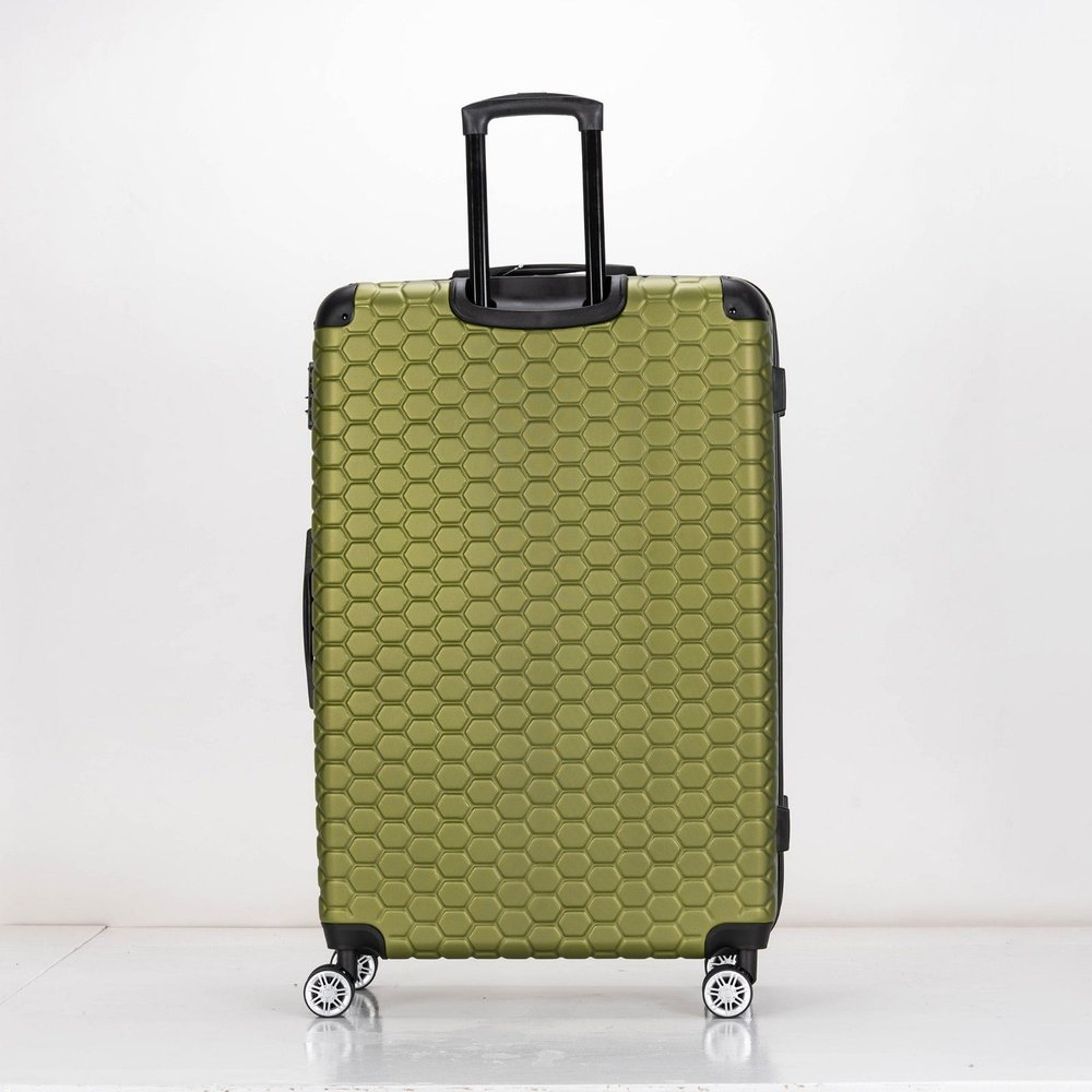 EAGLE Hexagon ABS Hard Shell 4 Wheels Khaki - Easy Luggage