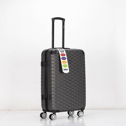 EAGLE Hexagon ABS Hard Shell 4 Wheels Grey - Easy Luggage