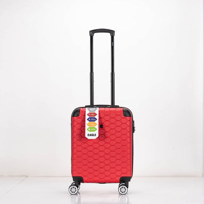 EAGLE Hexagon ABS Hard Shell 4 Wheels Red - Easy Luggage