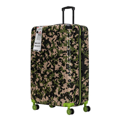 Eagle Camouflage Print Lightweight 4 Wheel ABS Hard Shell Luggage Suitcase - Extra Extra Large 32 Inch