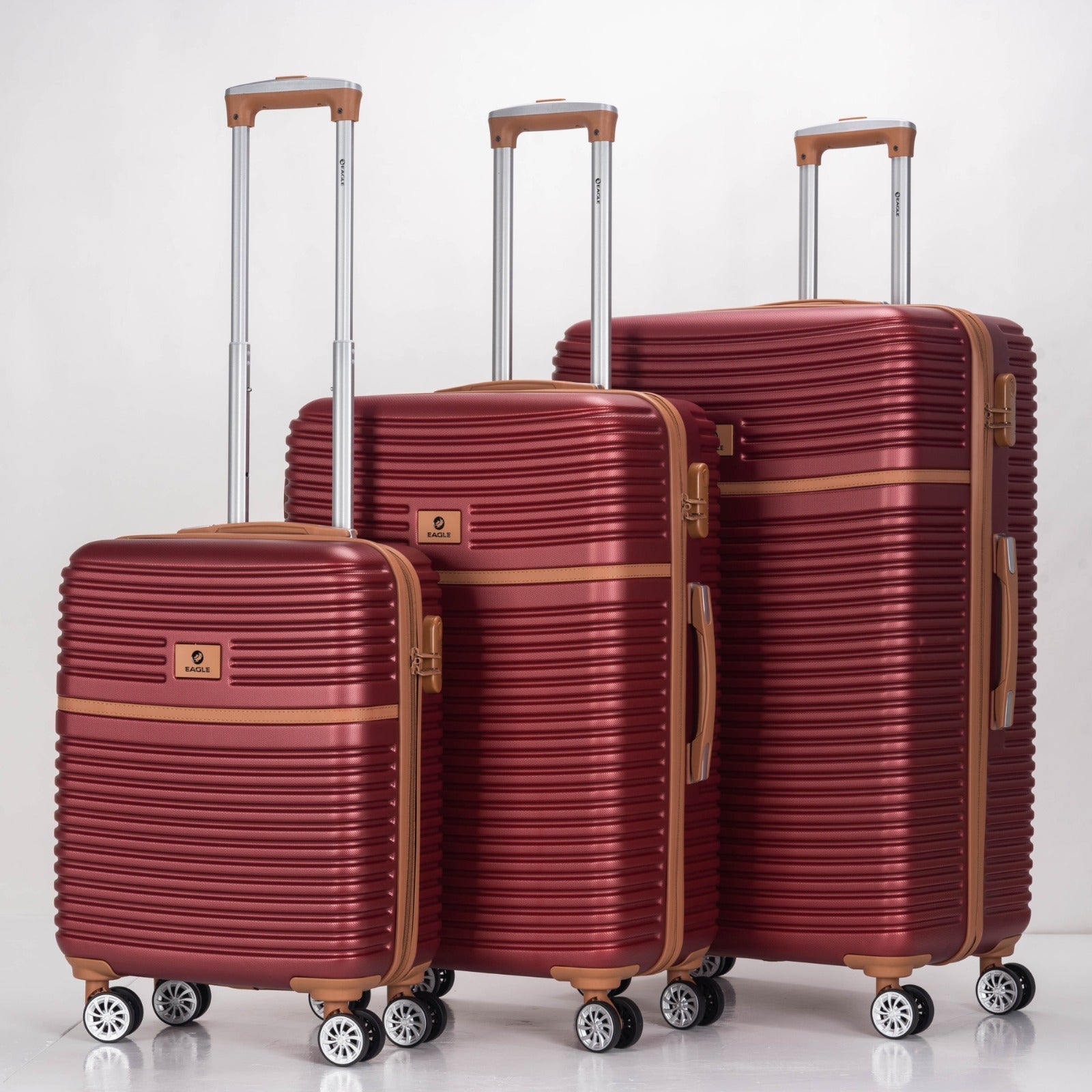 Eagle Lightweight Wheeled Luggage - Durable ABS Carry-On for Seamless Check-In and On-the-Go Adventures - Large