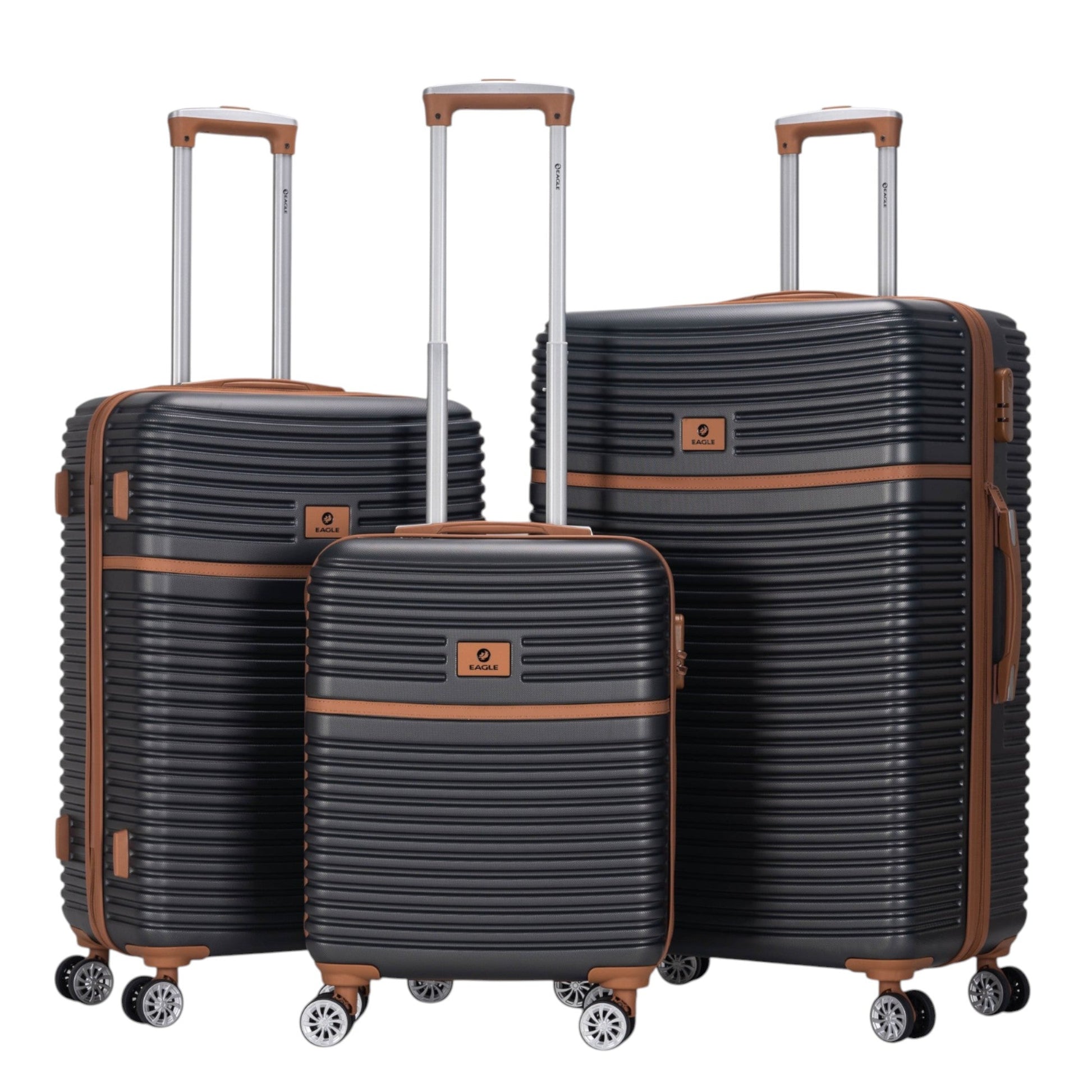 Eagle Lightweight Wheeled Luggage - Durable ABS Carry-On for Seamless Check-In and On-the-Go Adventures - Large