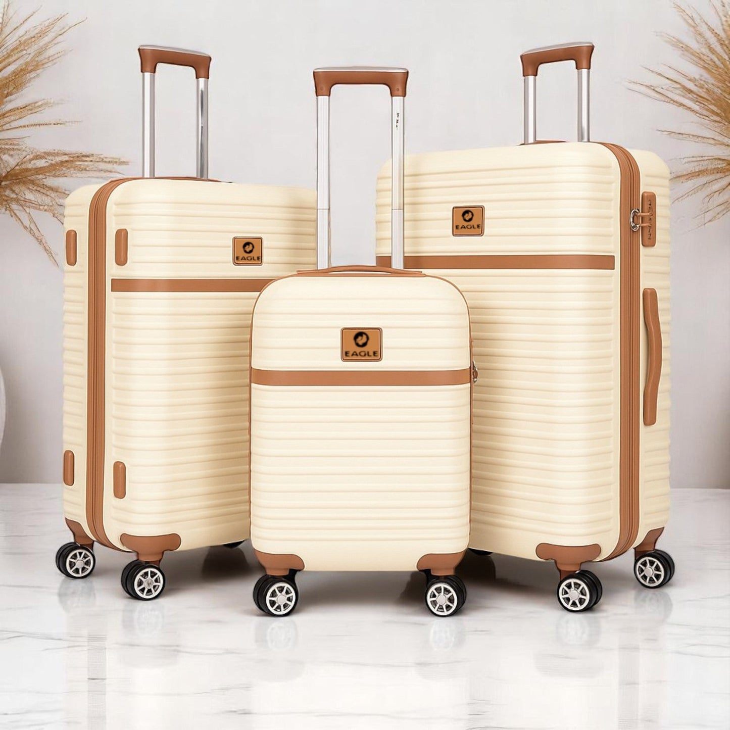 Eagle Lightweight Wheeled Luggage - Durable ABS Carry-On for Seamless Check-In and On-the-Go Adventures - Large