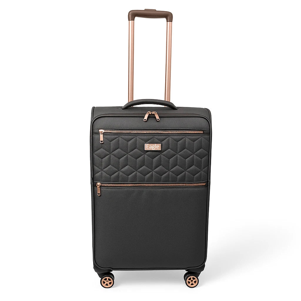 EAGLE Skyper Expandable Softshell Luggage - Super Light, 8-Wheel Spinner - Large
