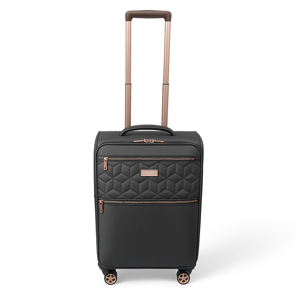 EAGLE Skyper Expandable Softshell Luggage - Super Light, 8-Wheel Spinner - Large