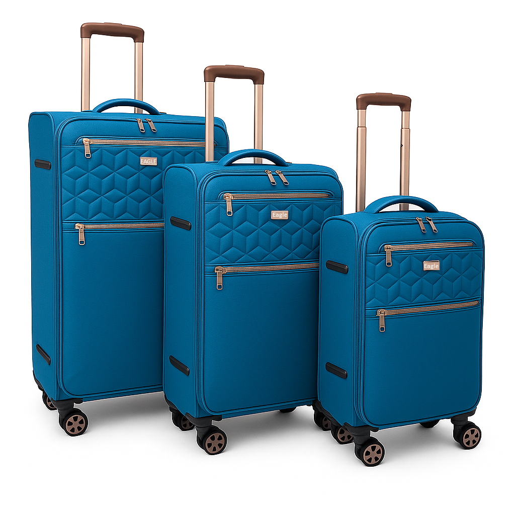 EAGLE Skyper Expandable Softshell Luggage - Super Light, 8-Wheel Spinner - Large