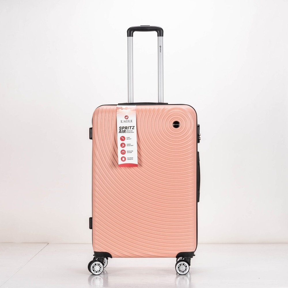 Eagle Air Spritz Lightweight ABS Hard Shell 4 Wheels Rose Gold - Easy Luggage
